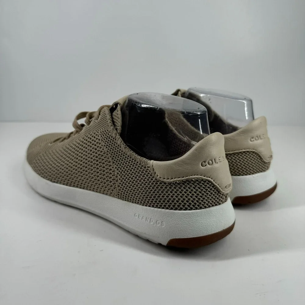 Cole Haan GrandPrø Tennis Stitchlite Men's US 9M Beige Knit Sneakers C26629